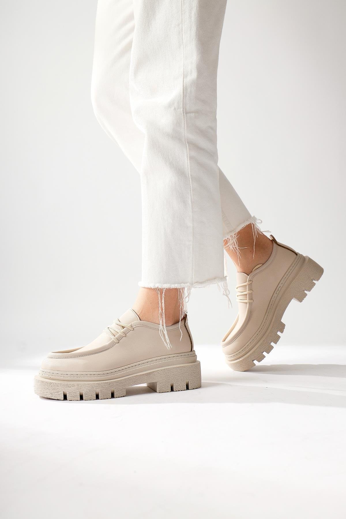 Henrica – Nude Loafer mit Plateau (Damen)