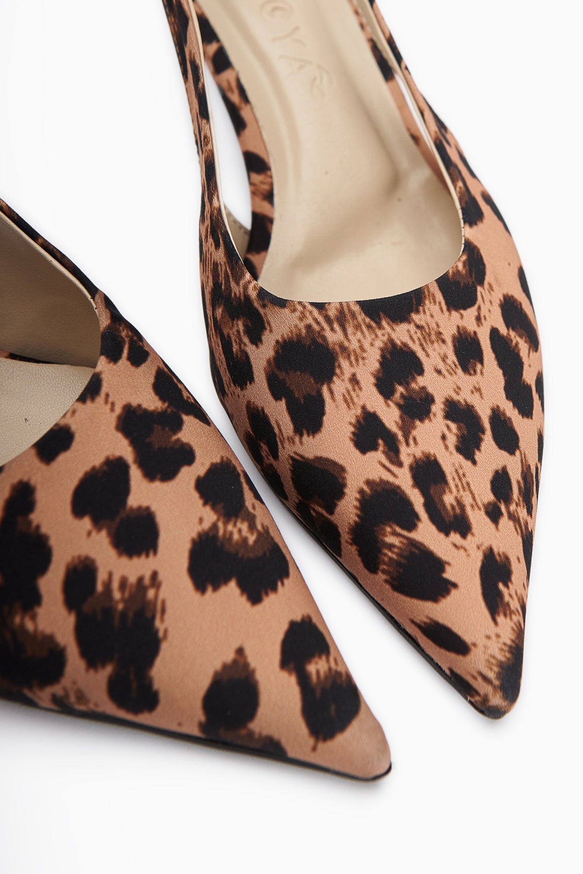 Sanni Leoparddruck Spitz Zehen Damen Absatz Sandale