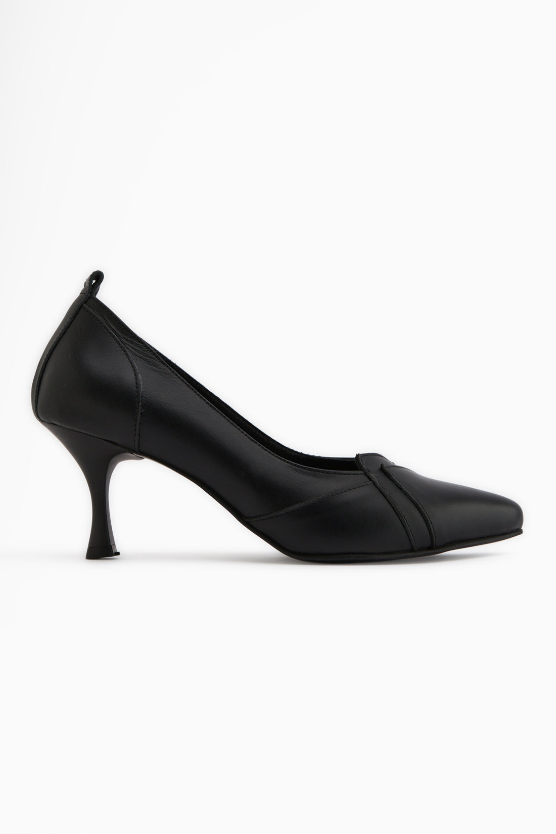 Mirella Echtes Leder Schwarze Absatzschuhe