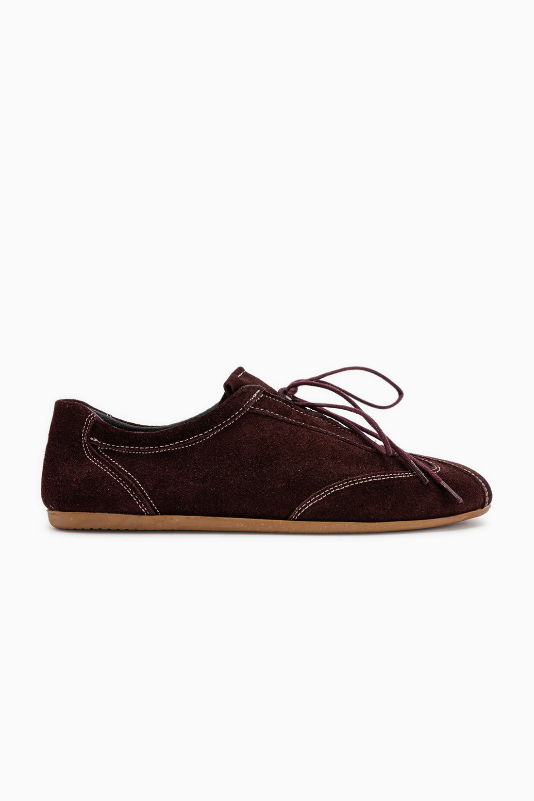Berry Echtes Leder Burgunder Suede Schnürschuhe Damen