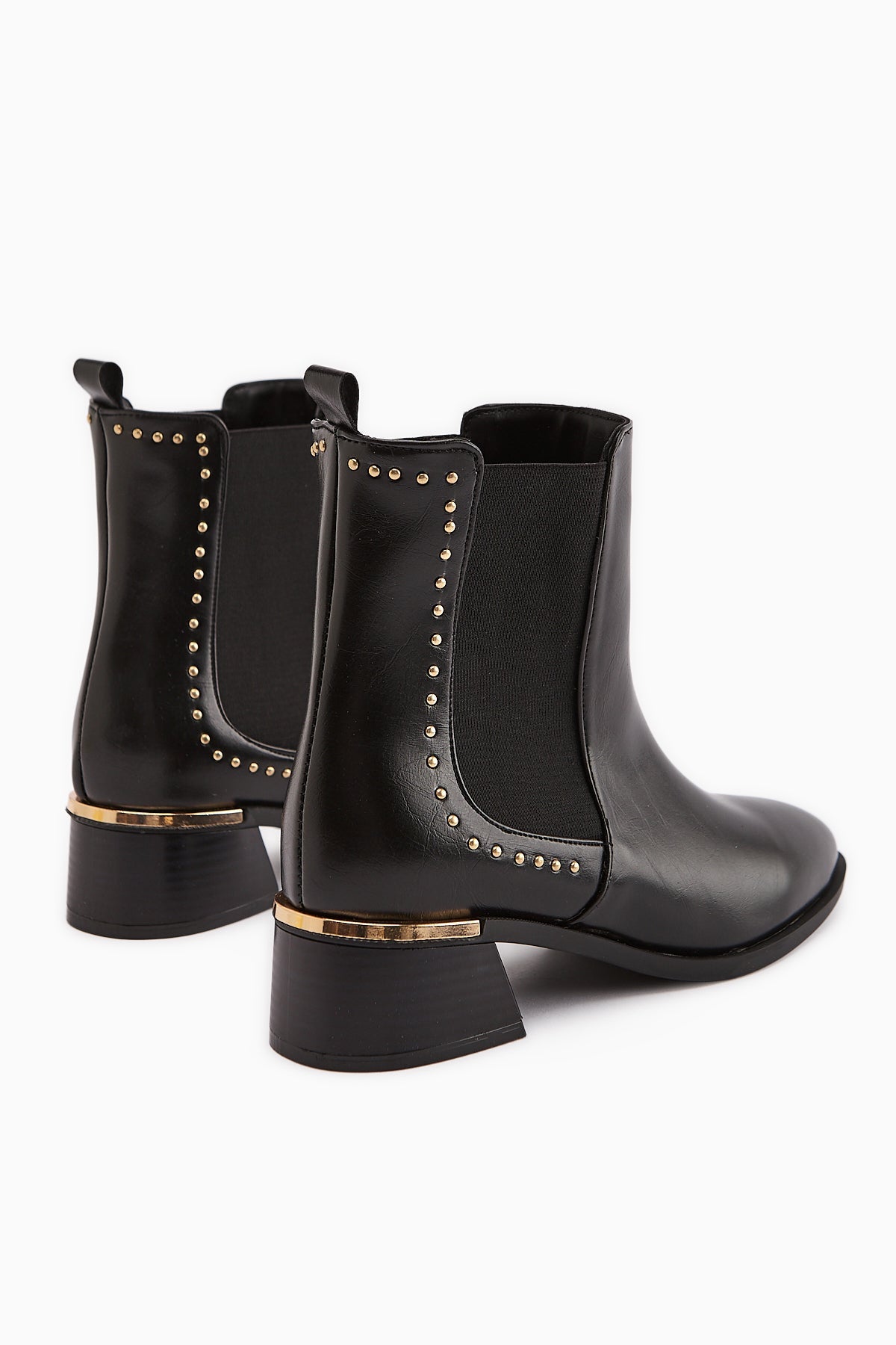 Jane Black Elastic Heeled Women's Boot