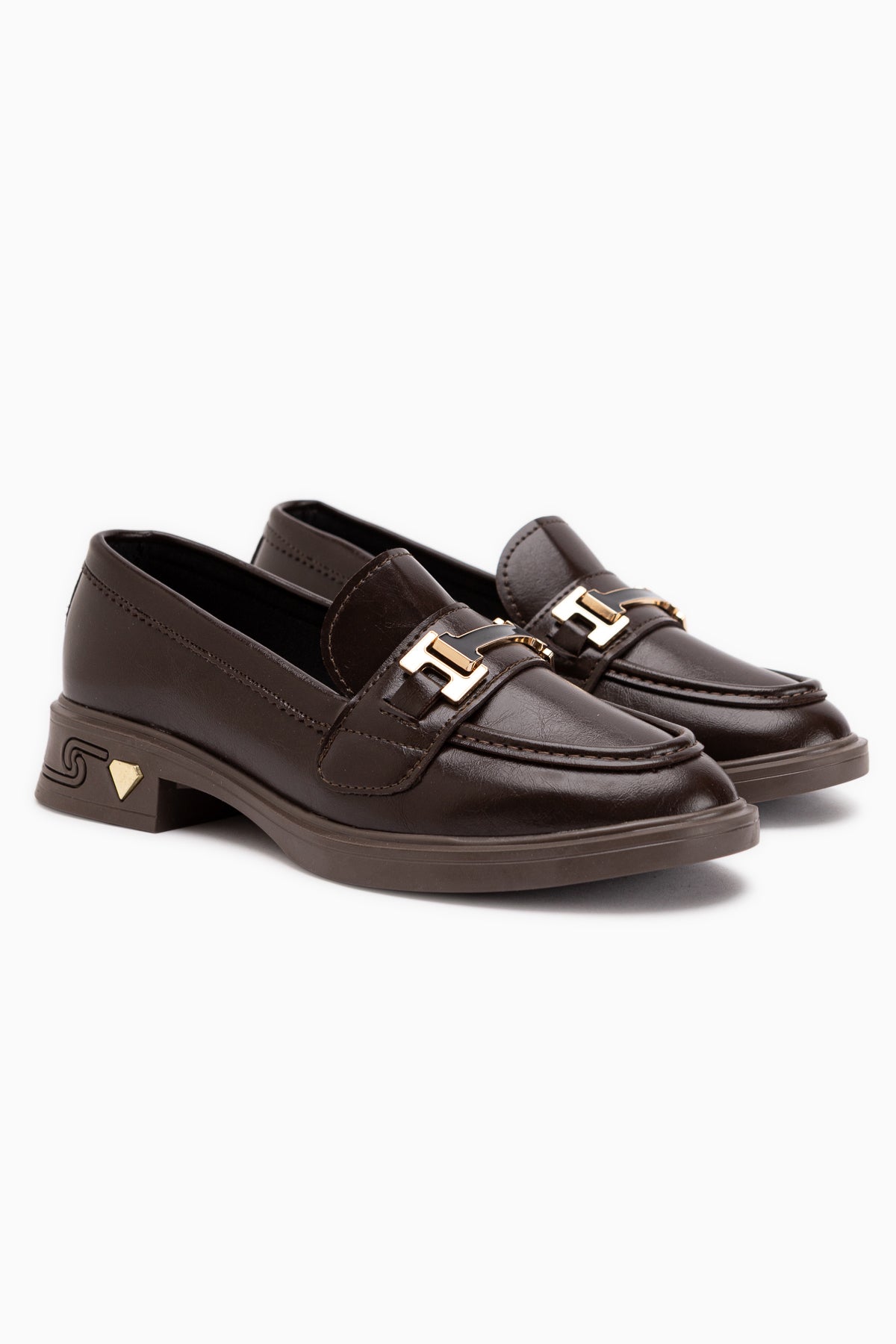 Drina Kaffee Schnalle Damen Loafer Alltagsschuhe