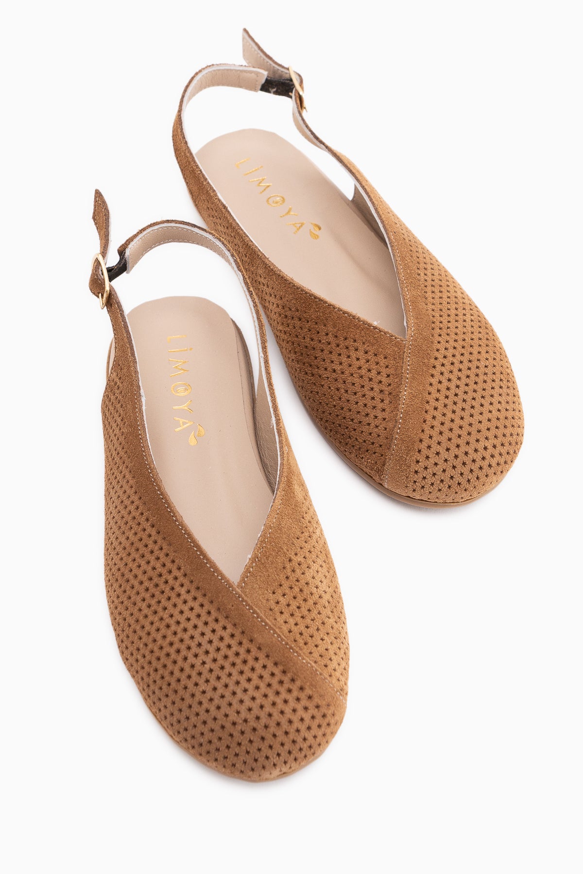 Avin Hakiki Deri Taba Süet Kadın Slingback Babet