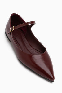 Minya Bordeaux Spitz Zehen Damen Ballerinas