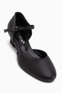 Elize Echtes Leder Schwarz Geschlossene Zehe Damen Absatzschuhe