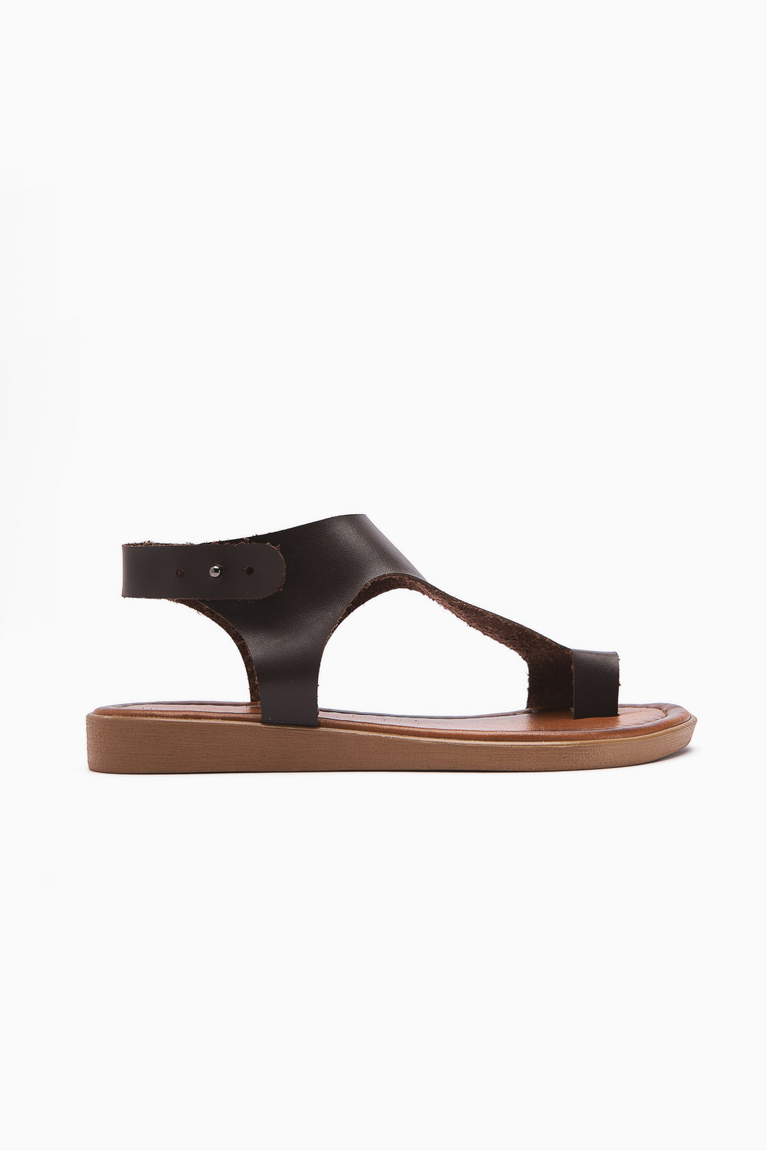 Genuine Leather Laili Brown Flip Flops Sandals