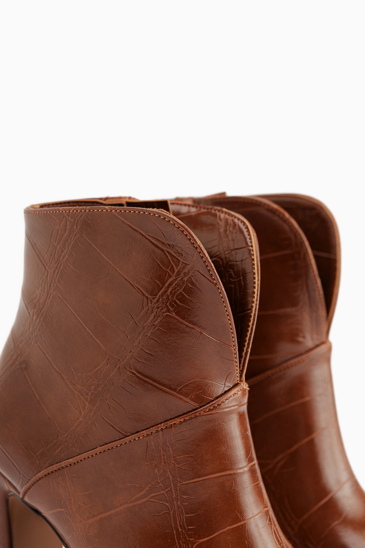 Janis Tan Crocodile Heeled Women’s Boots