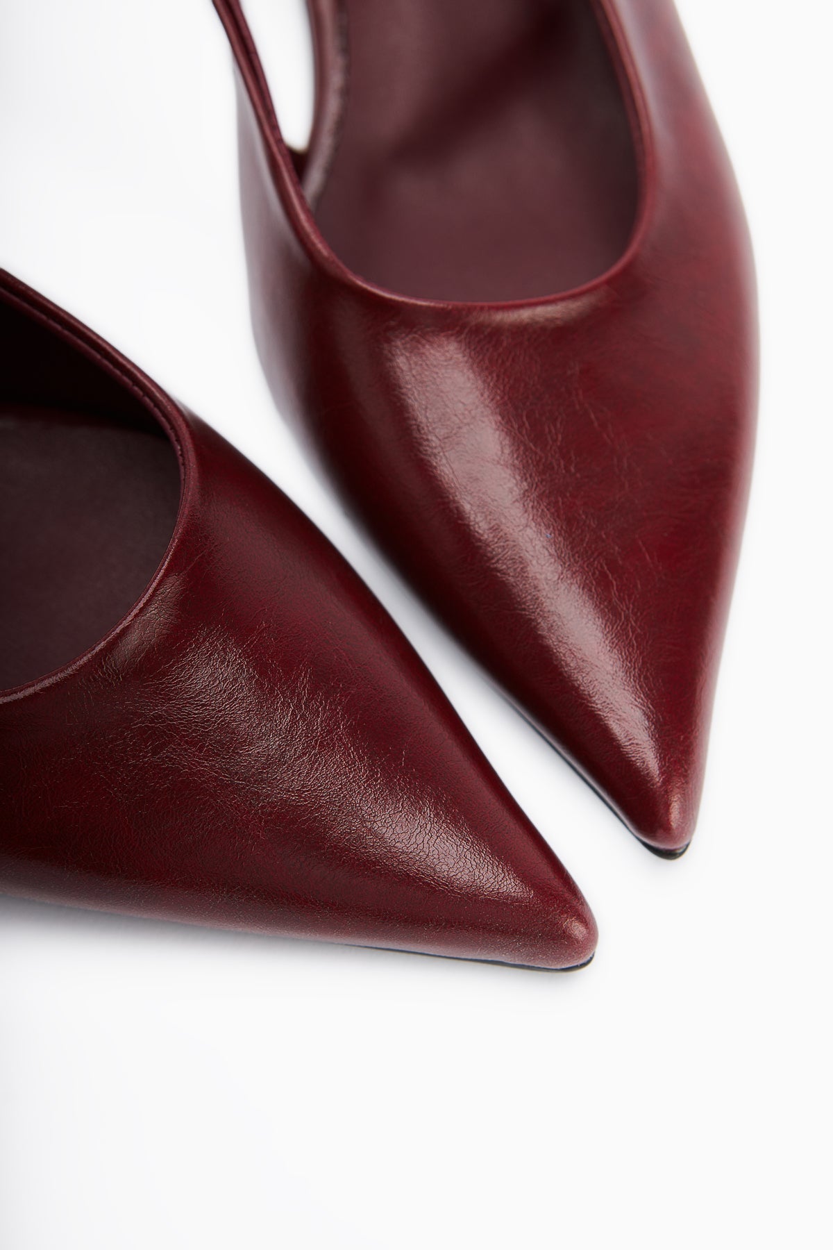 Sanni Damen Spitz Zehen High Heel Sandale in Dunkelrot