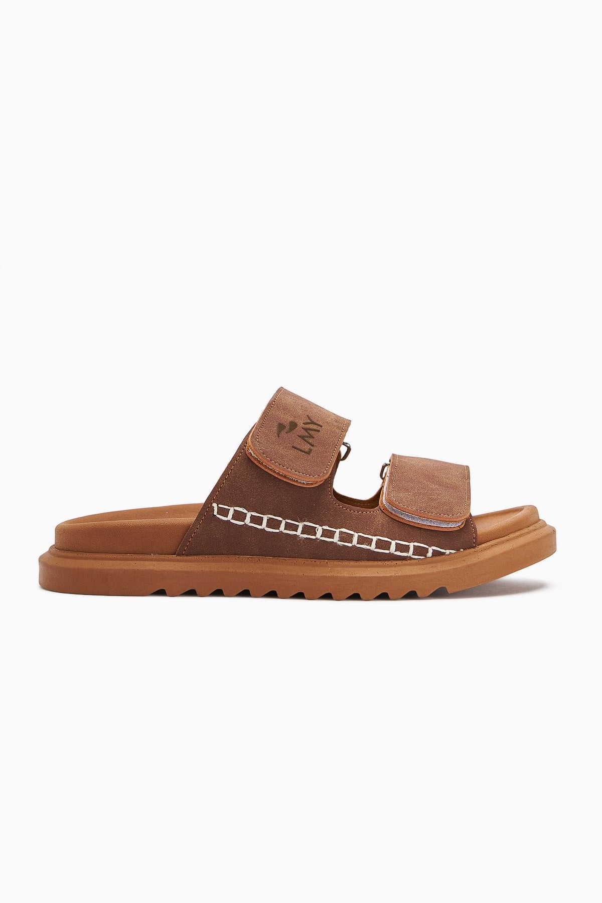 Yumi Damen Taba Hausschuhe mit Stickerei Detail und Doppelriemen