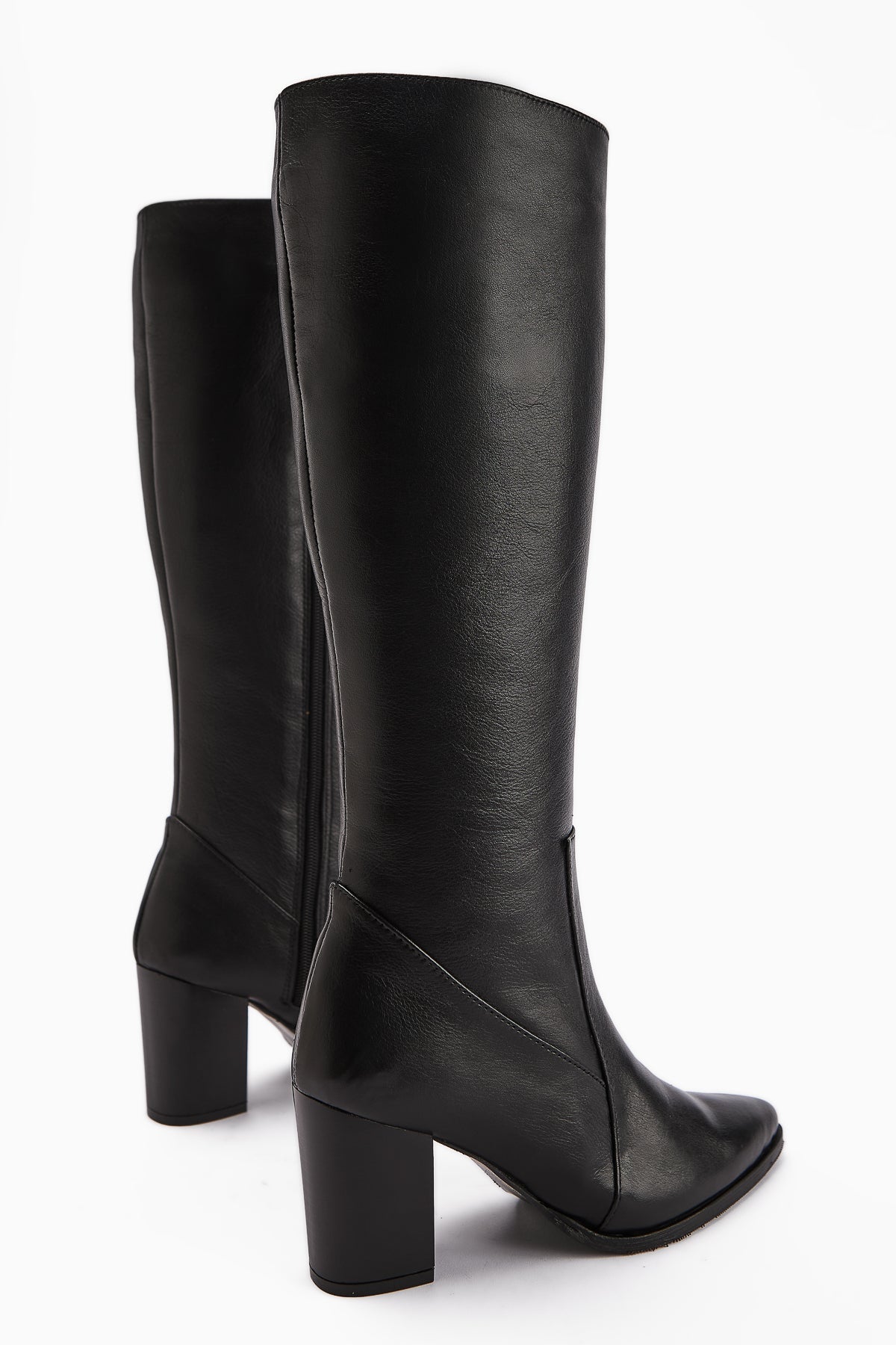 Vilda Genuine Leather Black Pointed Toe Women's Boot