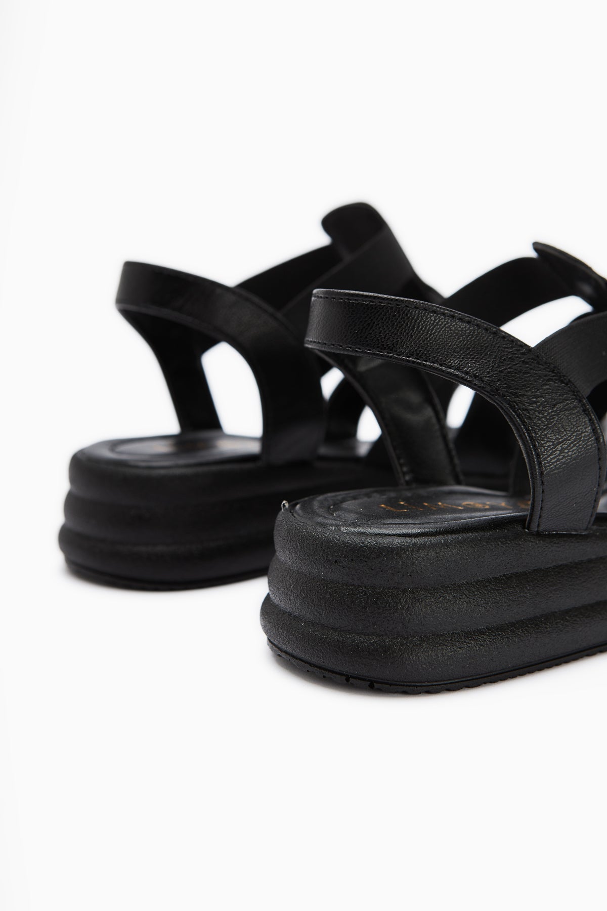 Gilda Schwarze Elastische Damensandalen