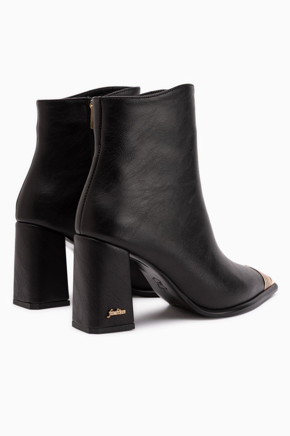 Lacy Schwarz Abnehmbarer Schaft 2-in-1 Damen Absatzstiefel & Knöchelstiefel