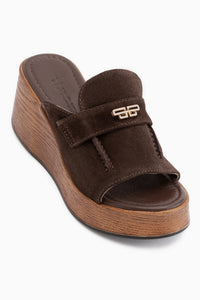 Roxana Braun Stein Detail Damen Wedge Sandale