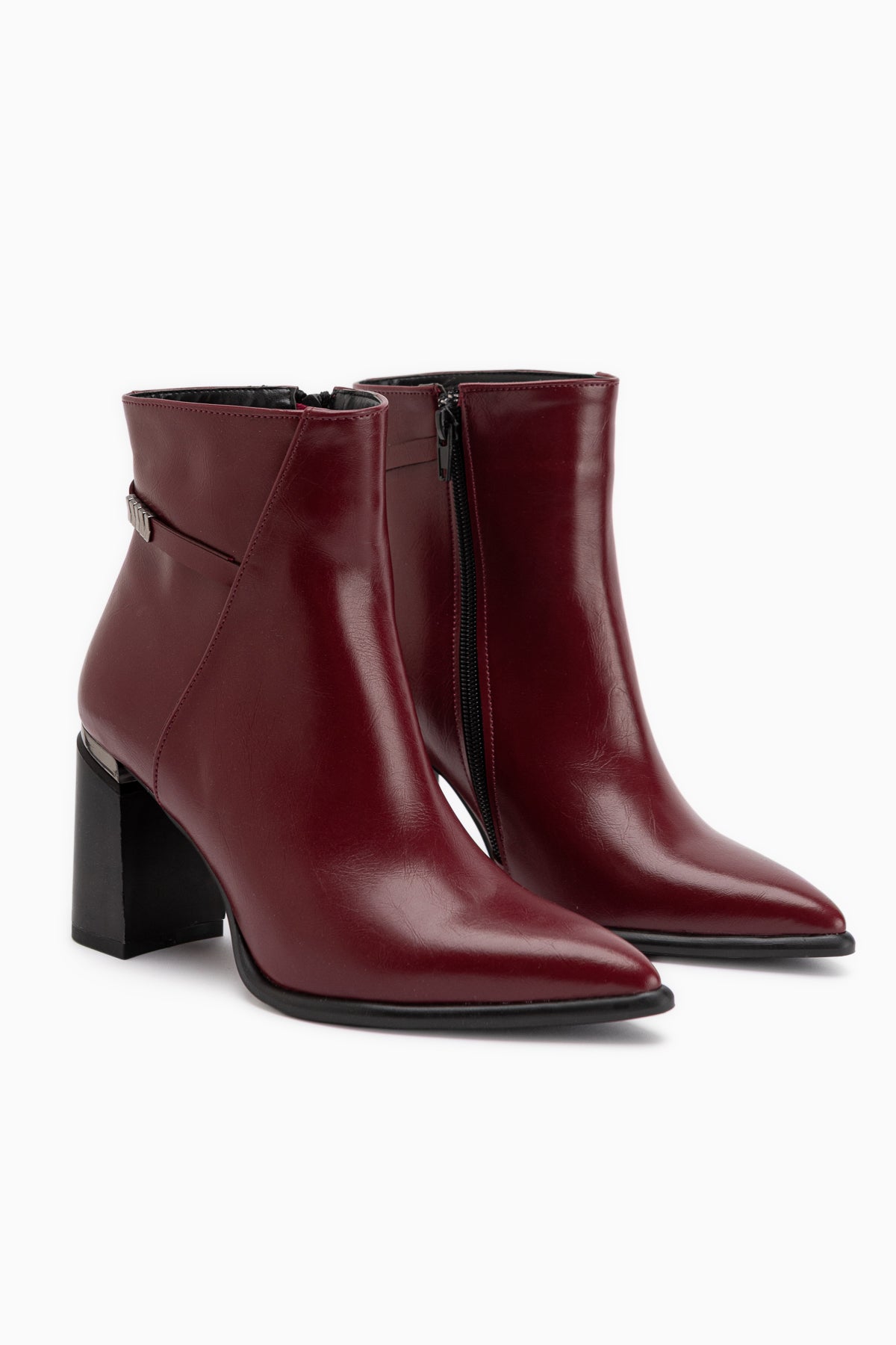 Lamia Bordeaux Schnallen Detail Damen Stiefel