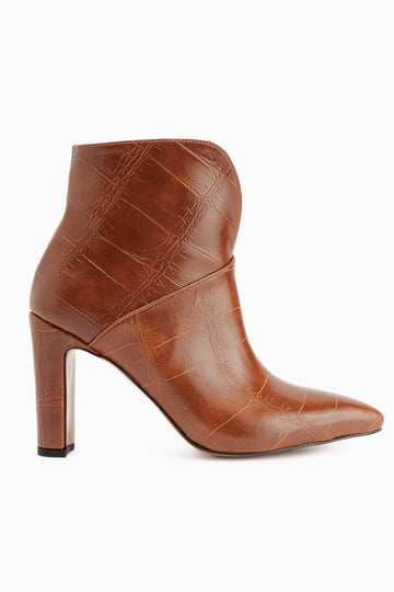 Janis Tan Crocodile Heeled Women’s Boots