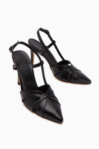 Miria Schwarze Geschlossene Zehe Schlanke Absatz Damen Schuhe