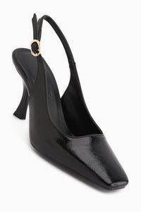 Senja Schwarz Quadratzehen Damen Absatzschuhe