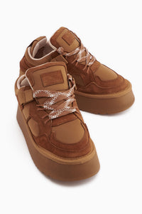 Rita Tan Wildleder Dicke Sohle Freizeit Damen Sneaker