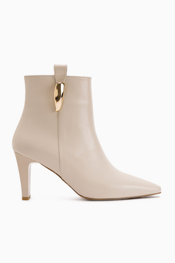 Gina Beige Heeled Women’s Boots