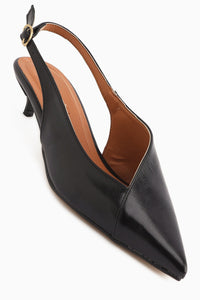 Jeni Schwarze Geschlossene Zehen Kurze Absatz Damen Schuhe