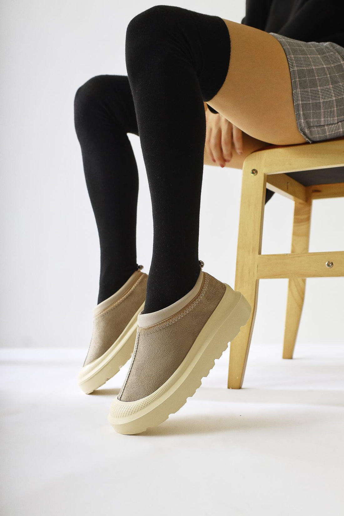 Katelyn – Beige Suede-Coated Fur-Lined Shoe (Women)