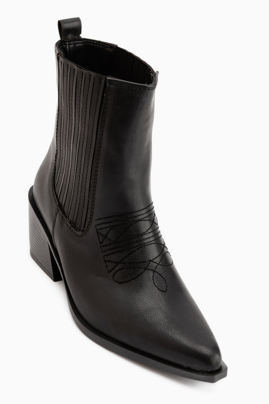 Elvia Schwarze Elastische Damen Stiefel