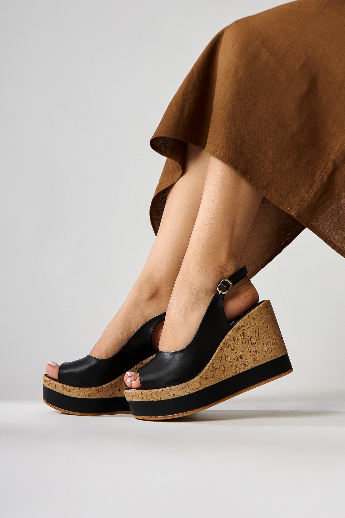 Jenny Damen Schwarze Plateau Absatzschuhe