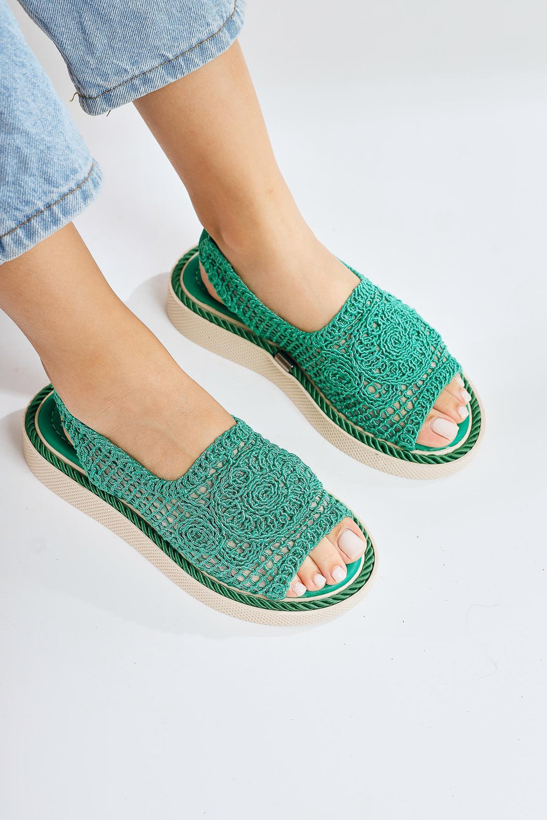 Nichola Green Knit Sandals