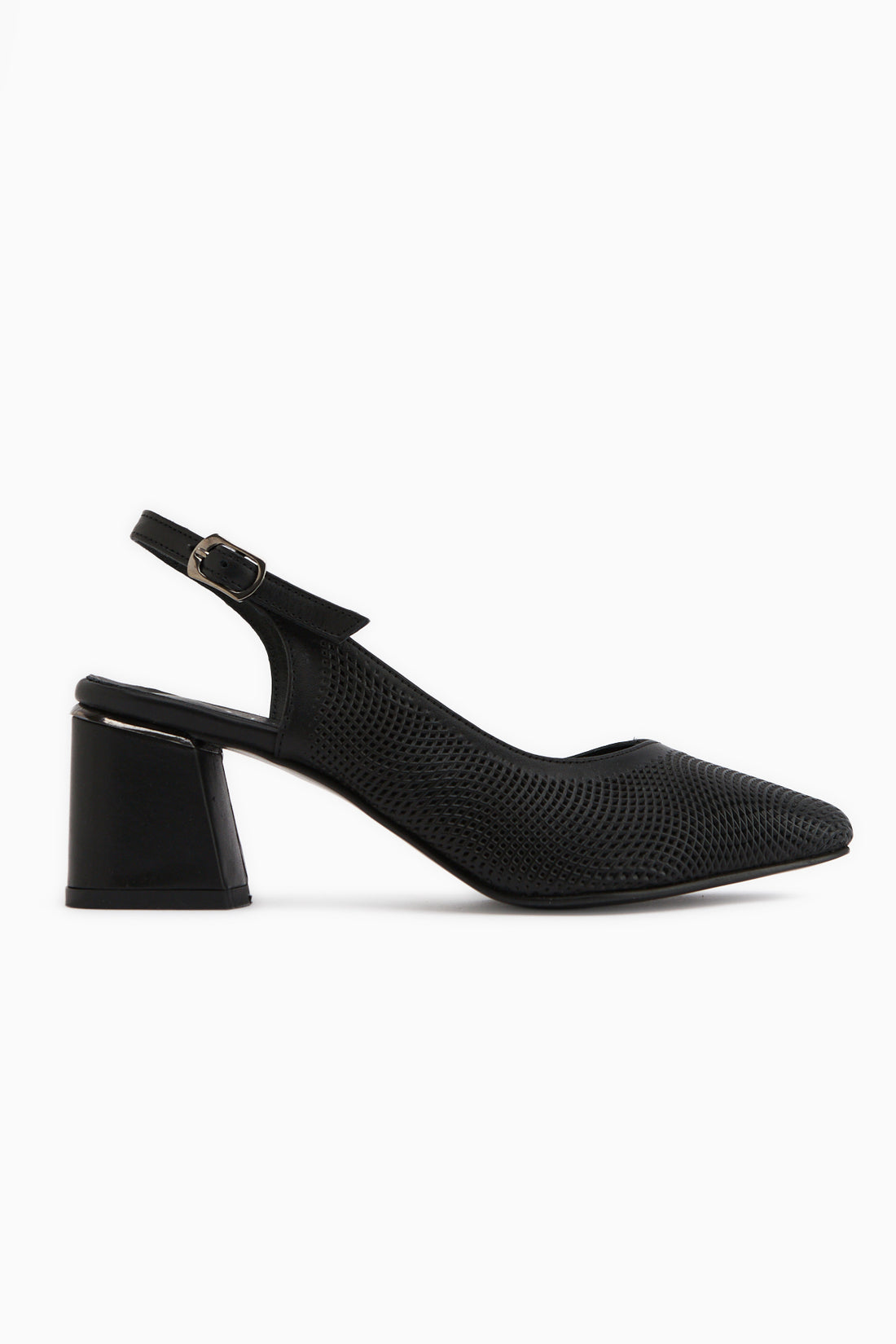 Ravina Echtes Leder Schwarze Absatzschuhe