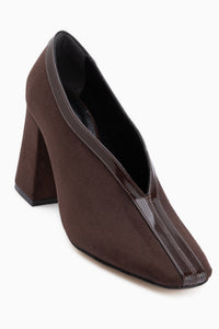 Conny Braun Wildleder Quadratzehen Damen Absatzschuhe