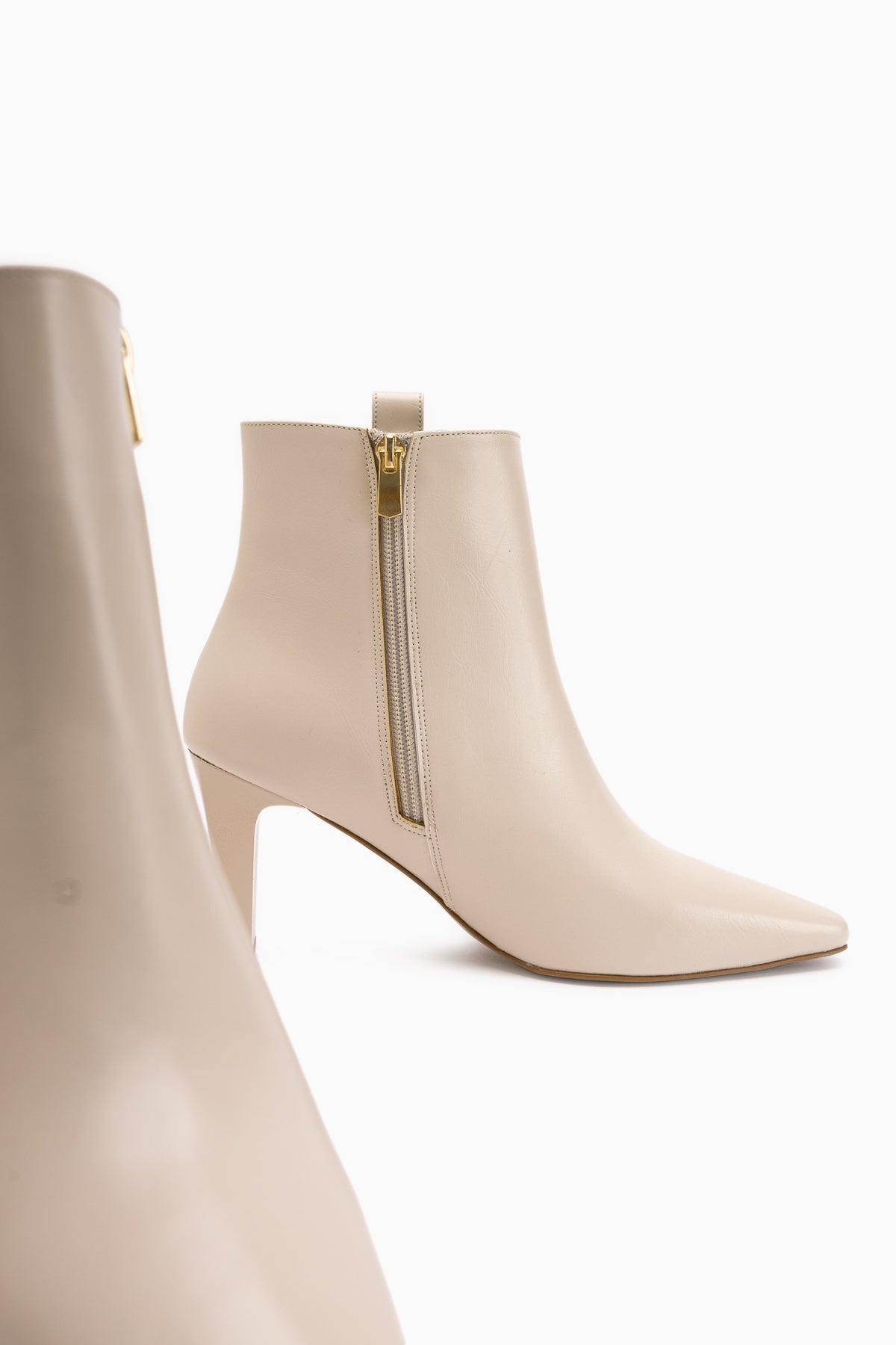 Gina Beige Heeled Women’s Boots