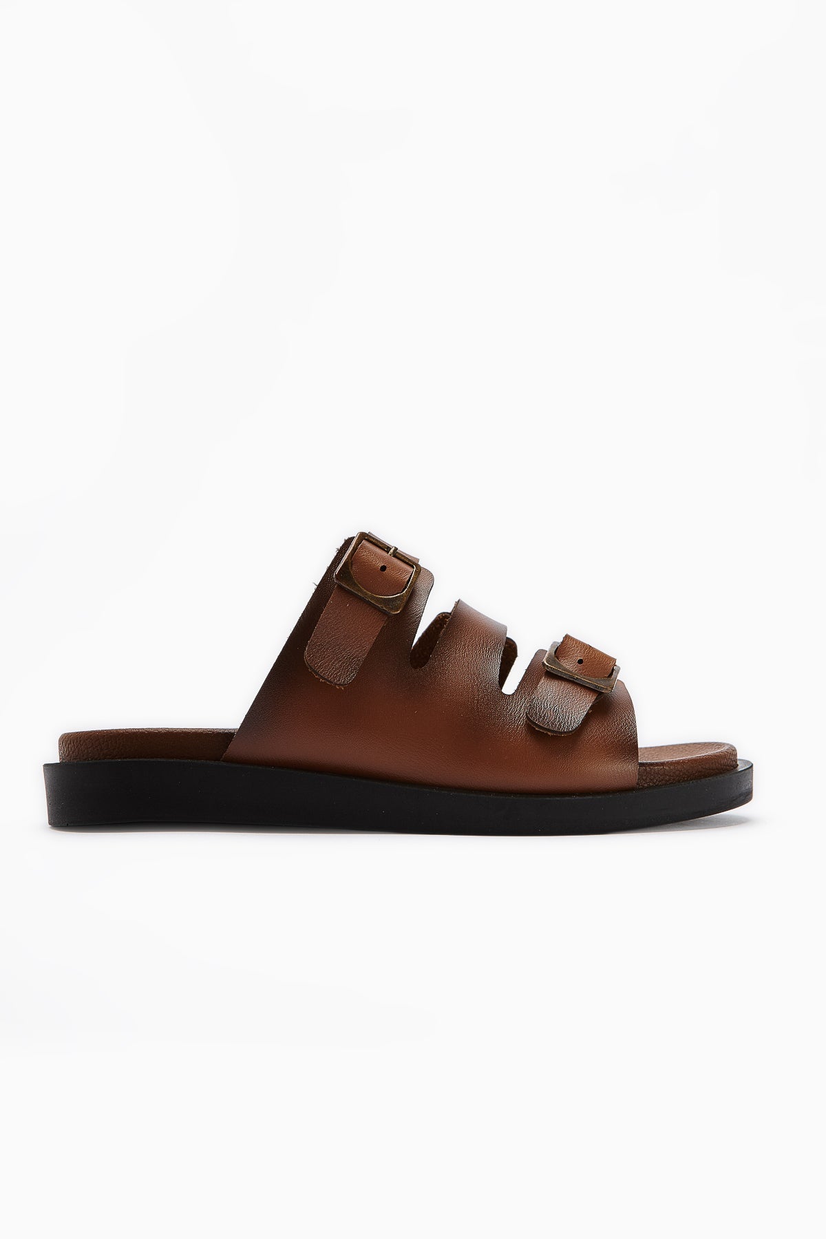 Cosima Damen Tan Dreifachriemen-Slide