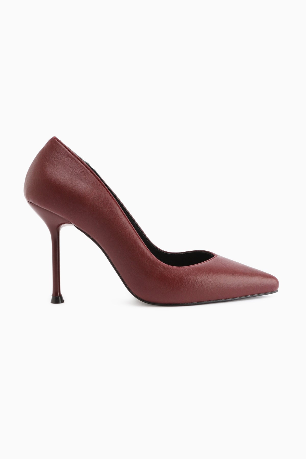 Arya Genuine Leather Burgundy Stiletto Women's Heels