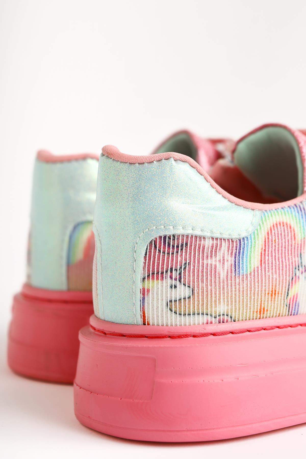 Gea Rosa Einhorn Druck Kinder Sneakers