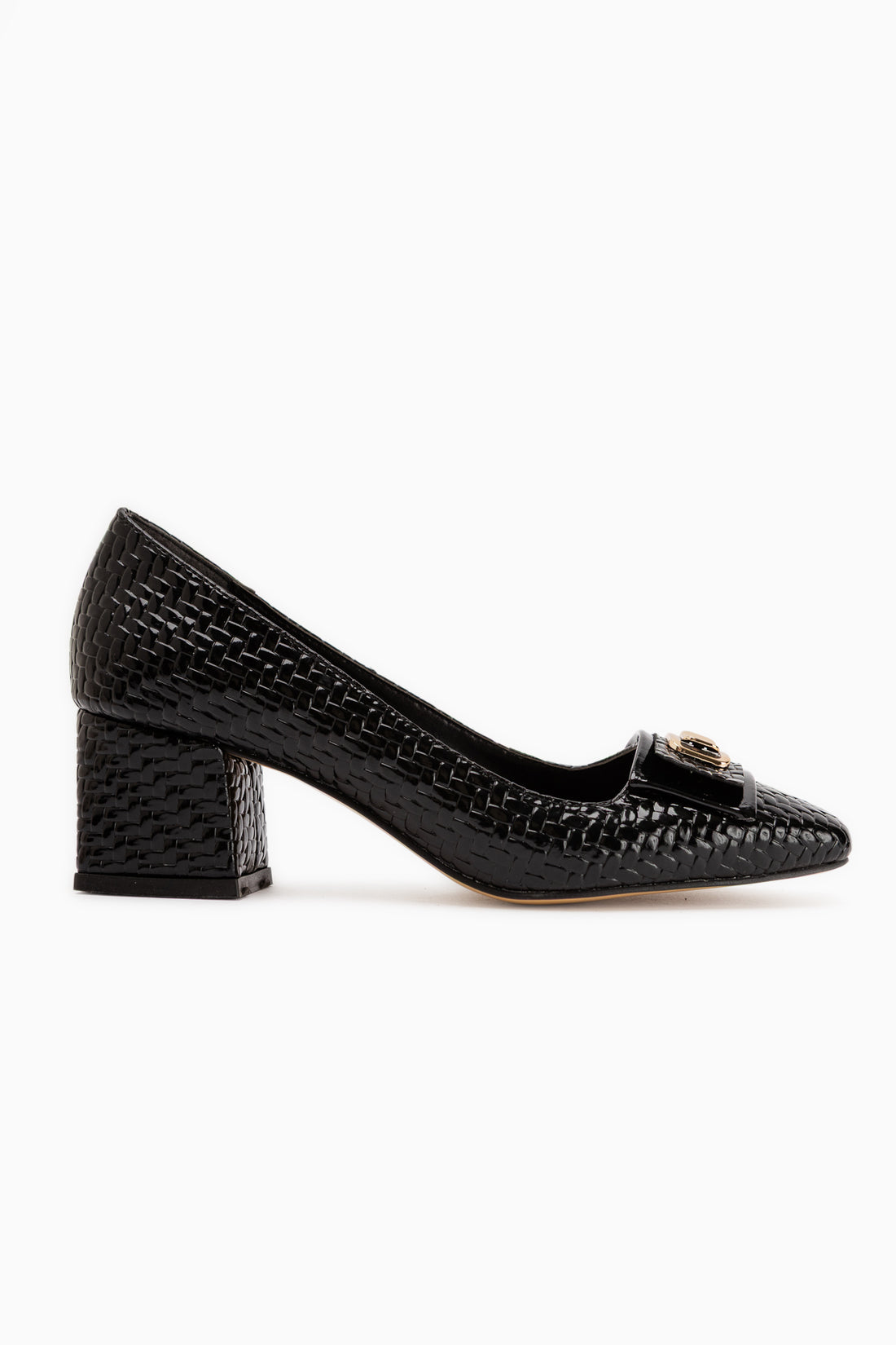 Keira Schwarz Schnalle Detail Damen Absatzschuhe