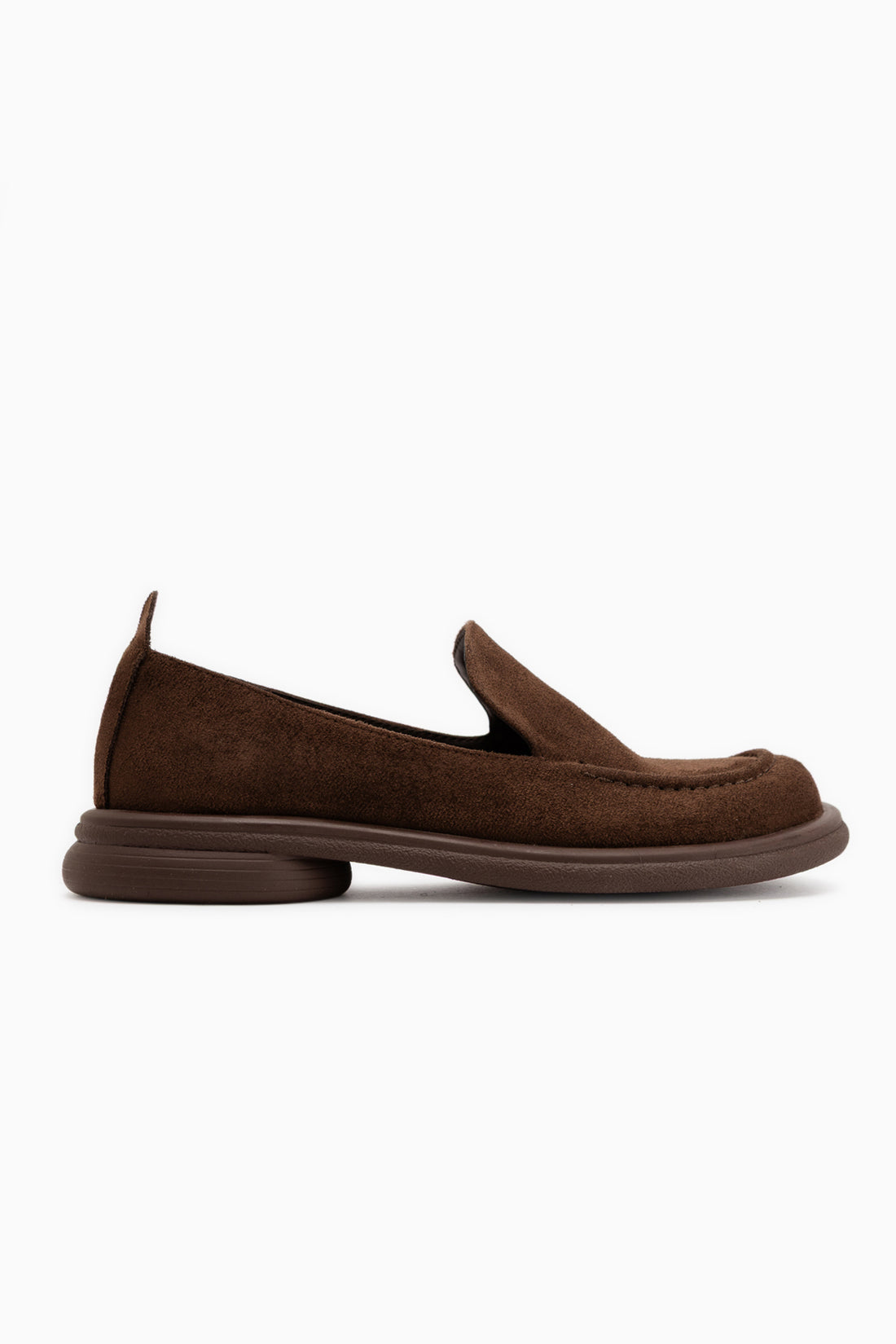 Greta Braun Wildleder Dicke Sohle Damen Loafer