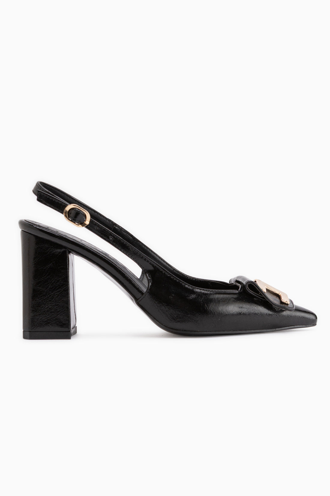 Rosemary Schwarze Schnalle Detail Damen Absatzschuhe