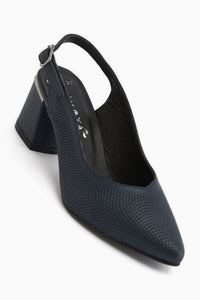 Ravina Echtes Leder Marine Damen Absatzschuhe