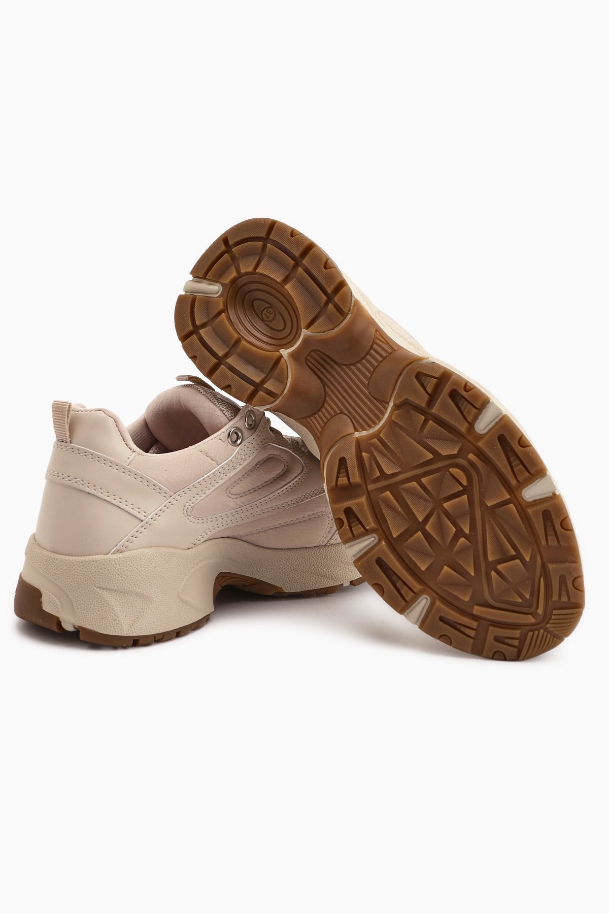 Trina – Beige Sneaker mit Schnürung (Damen)