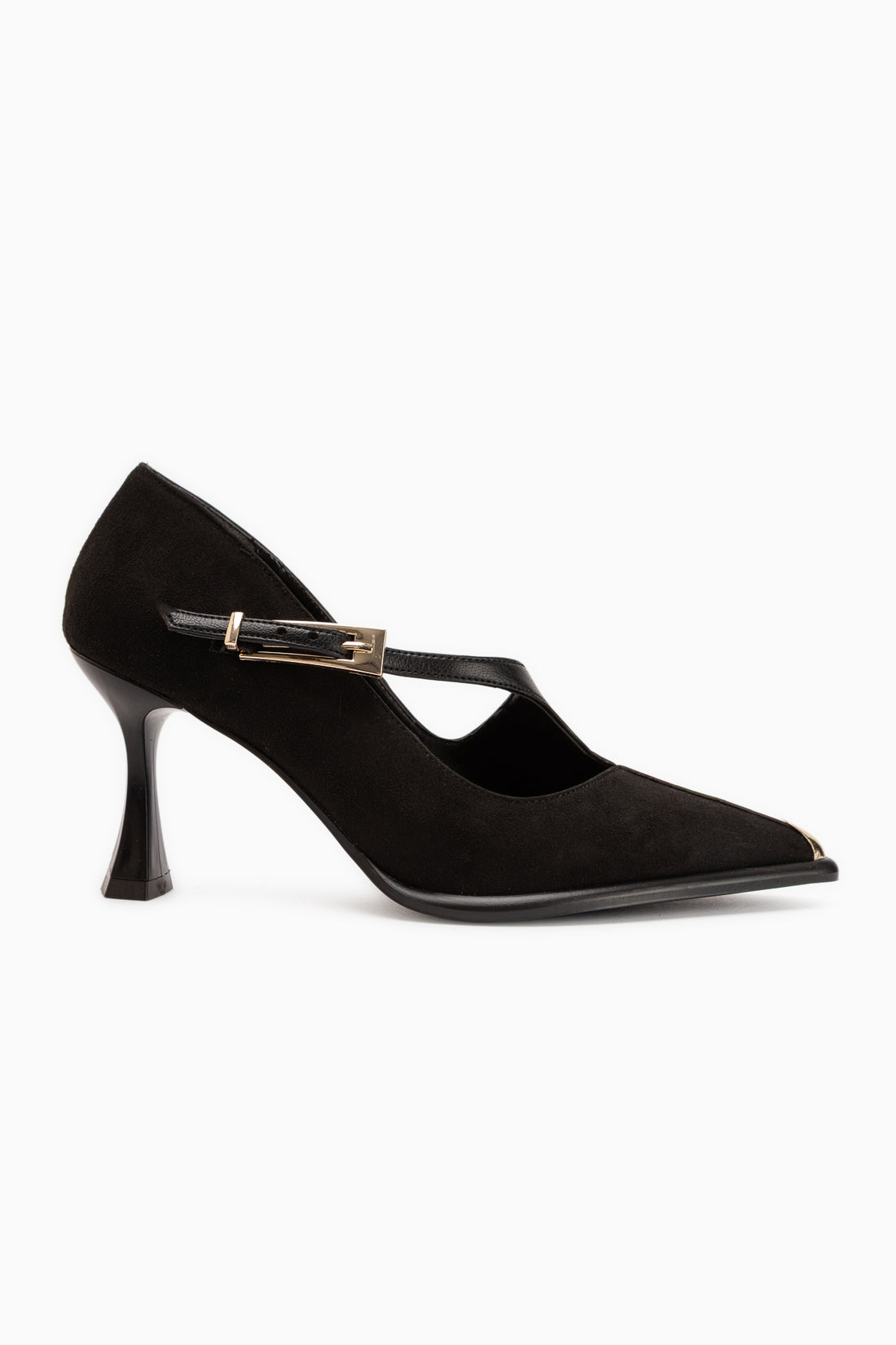 Cruse Black Belted Women’s Heeled Shoes