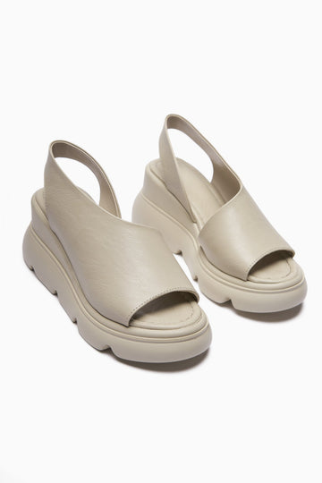 Lima Beige Dicke Sohle Offene Zehen Damen Sandalen