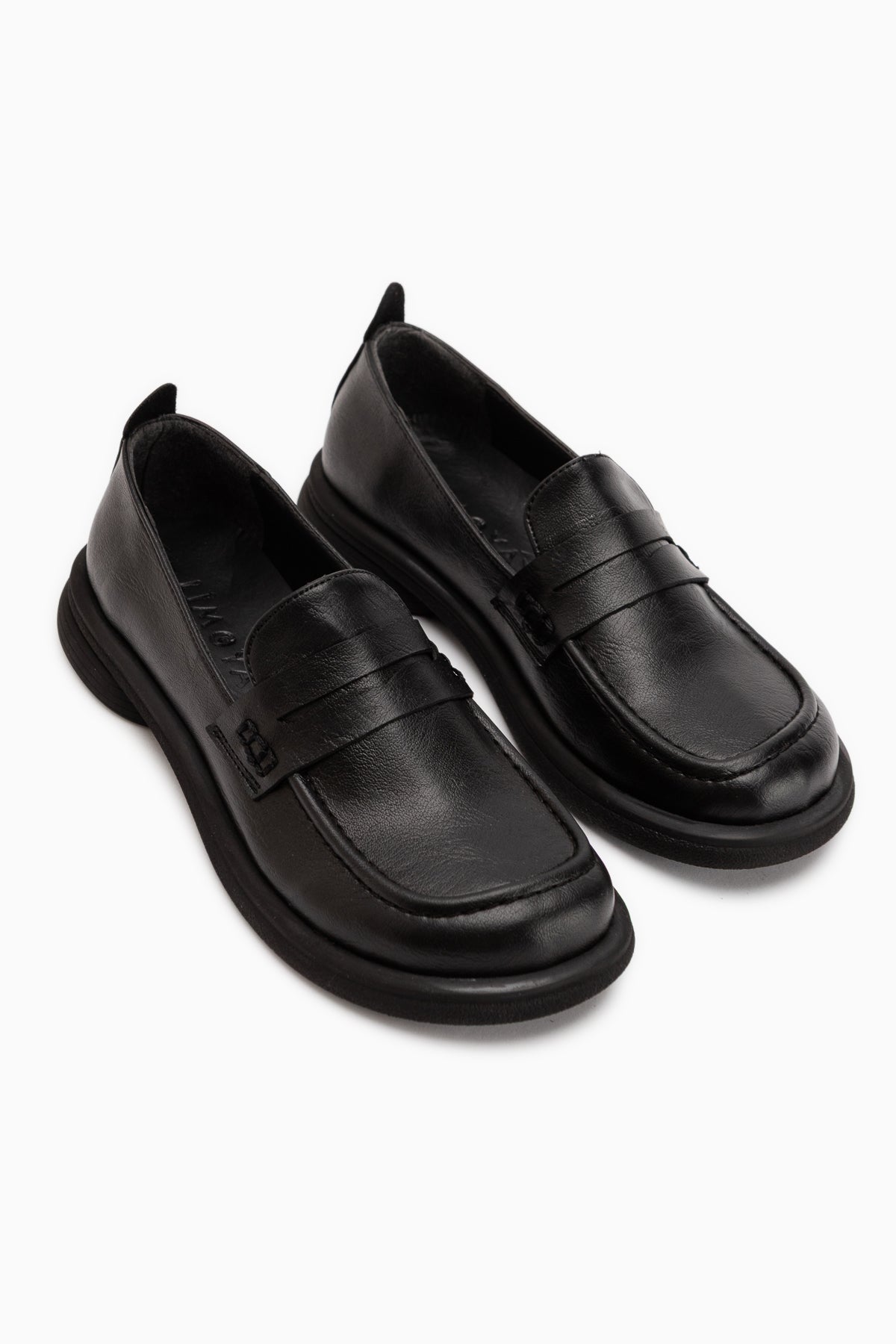 Mari Black Thick Sole Women’s Loafers