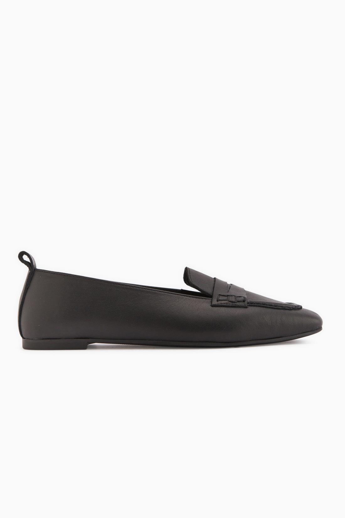 Genuine Leather Black Square-Toed Women’s Ballet Flats