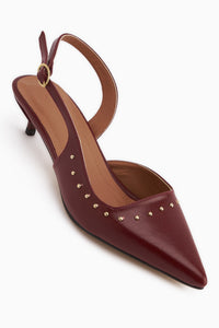 Marica Bordeaux Kurze Absatz Damen Schuhe