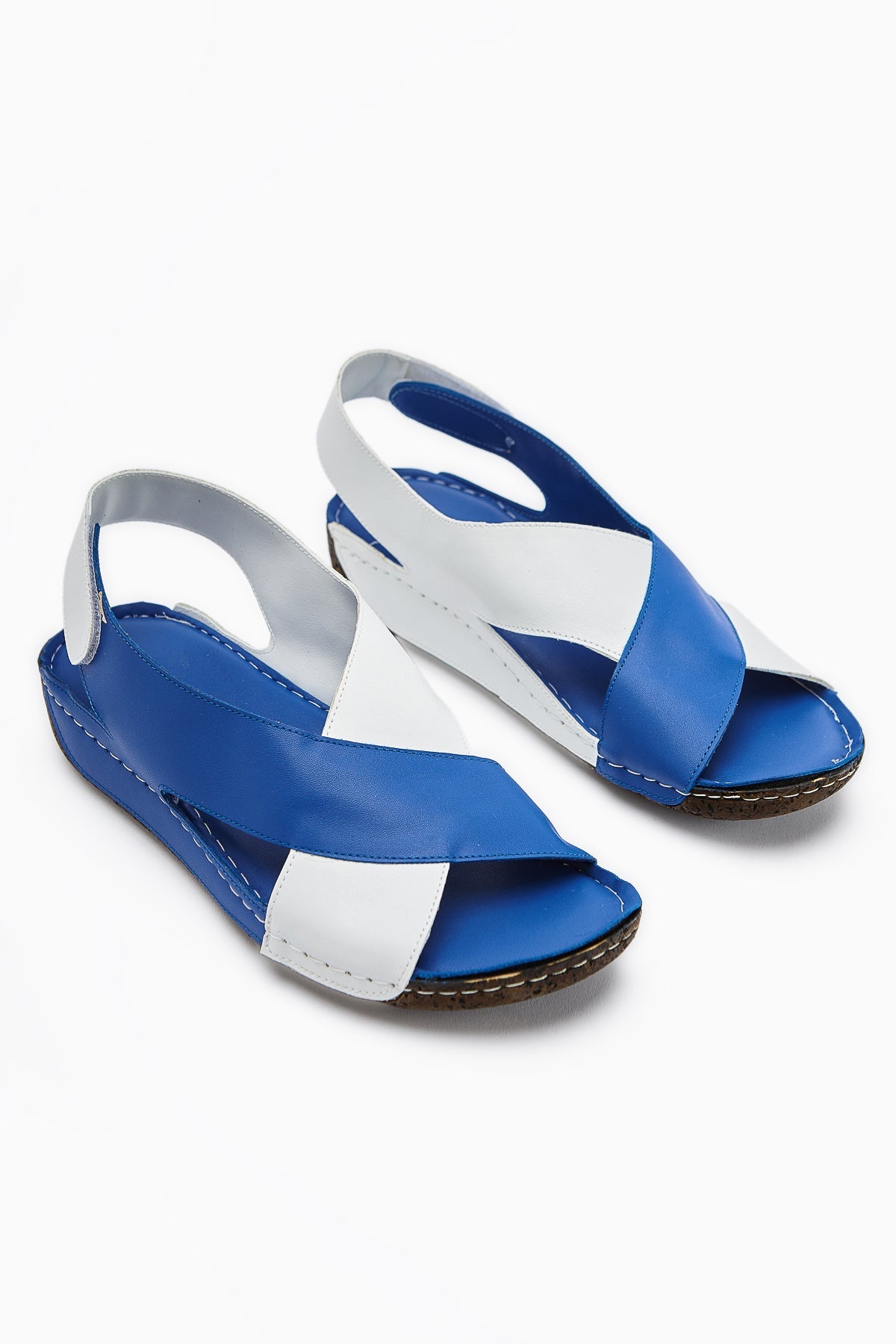 Margit Himmelblau Kreuzriemen Damen Komfort Sandalen