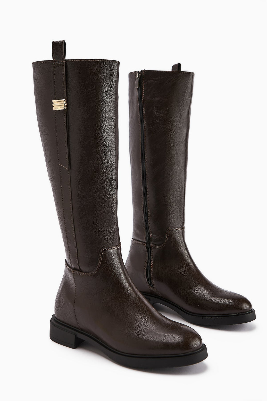 Kaisa Women's Coffee Buckled Boots