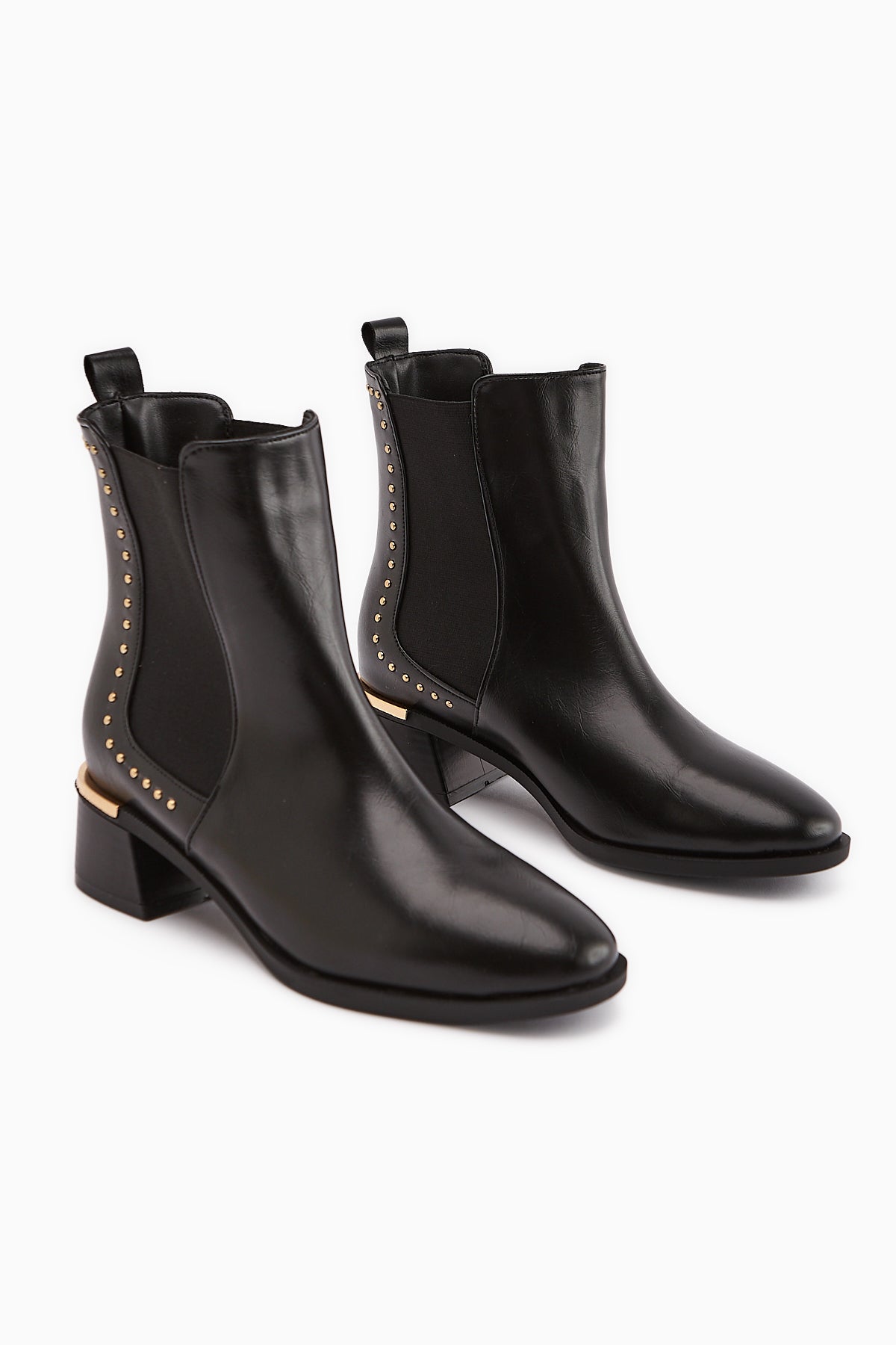 Jane Black Elastic Heeled Women's Boot