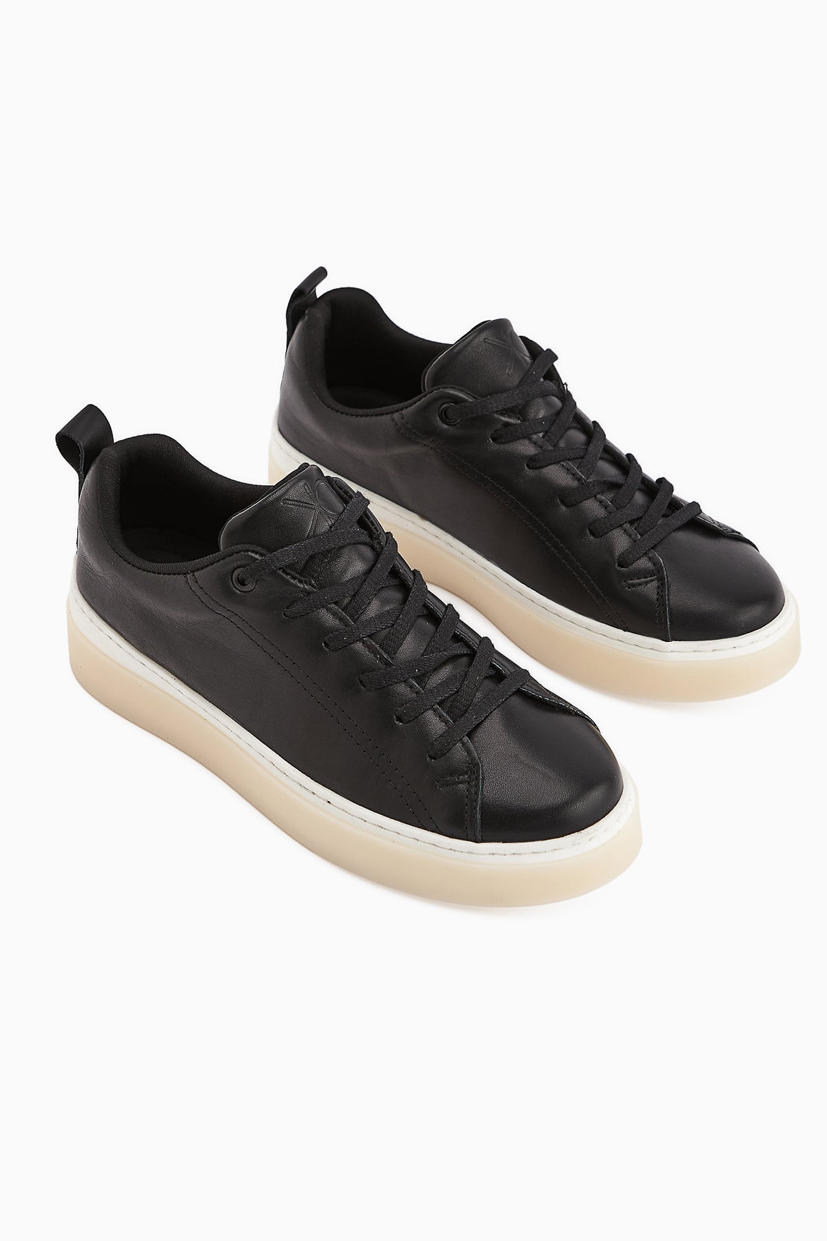 Lina Women's Genuine Leather Black Sneakers