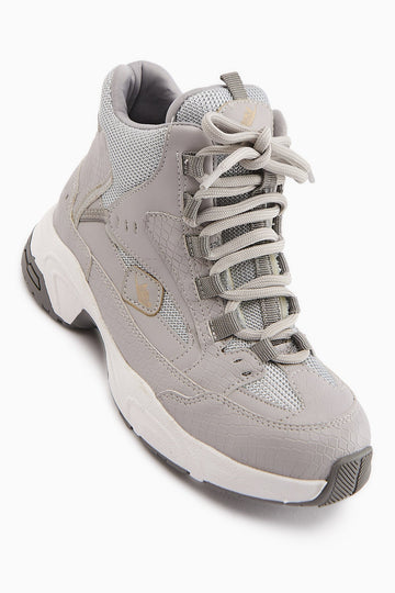 Nency Women's Grey Lace-Up Sport Boot