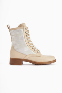 Chrissi Beige Hologram Detail Damen Stiefel